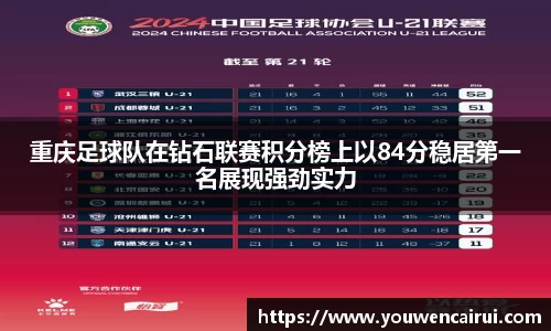 重庆足球队在钻石联赛积分榜上以84分稳居第一名展现强劲实力